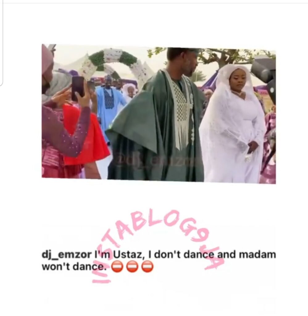 DJ Emzor shares video of the moment a groom warned his wedding MC against telling him and his bride to dance