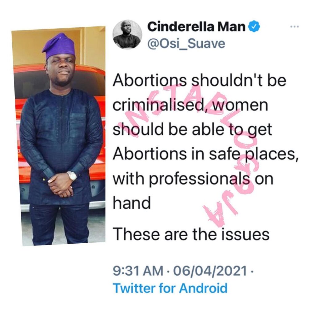 Legalize abortion in Nigeria — OAP Osi