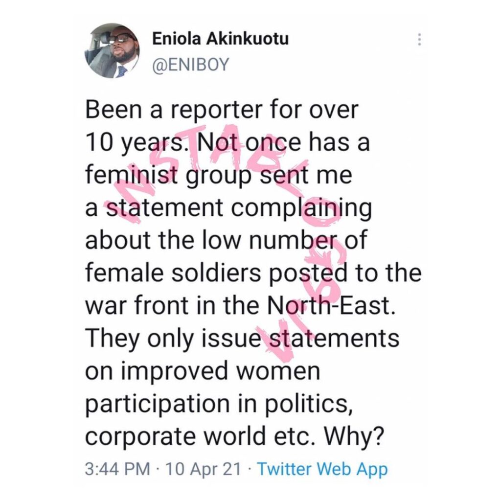 Journalist Akinkuotu shares a question troubling him