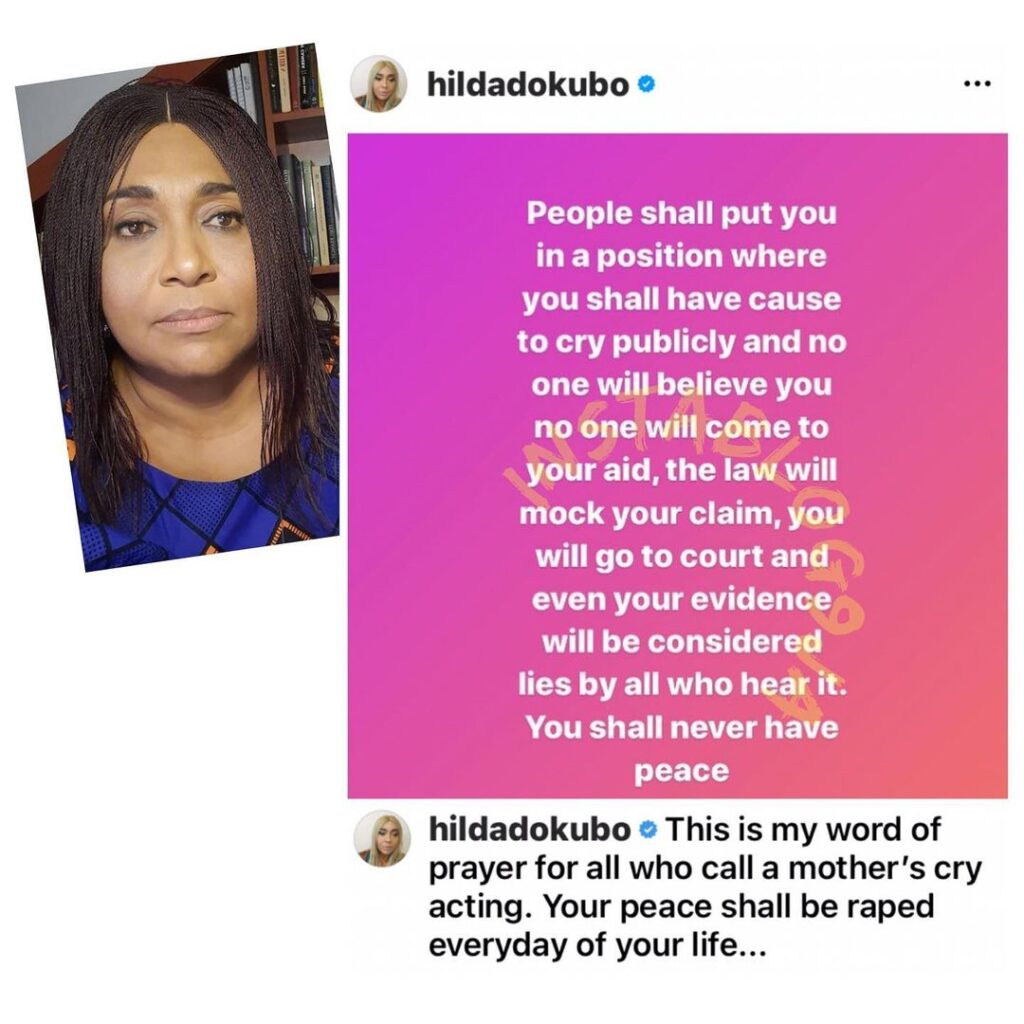 Actress Hilda Dokubo addresses those saying Comedienne Princesses is faking her tears