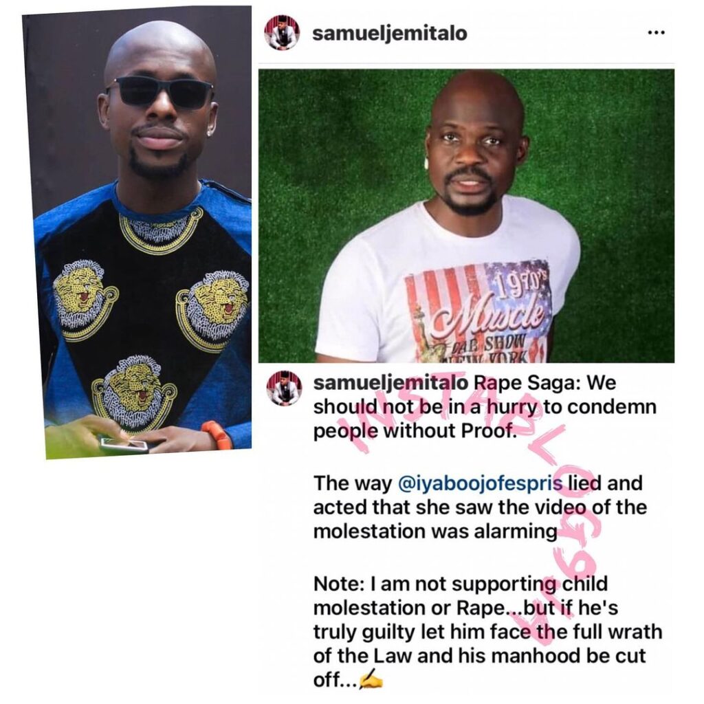 Baba Ijesha’s R*pe Saga: Iyabo Ojo lied about seeing the video of the molestation — Actor Samuel Jemitalo. [Swipe]