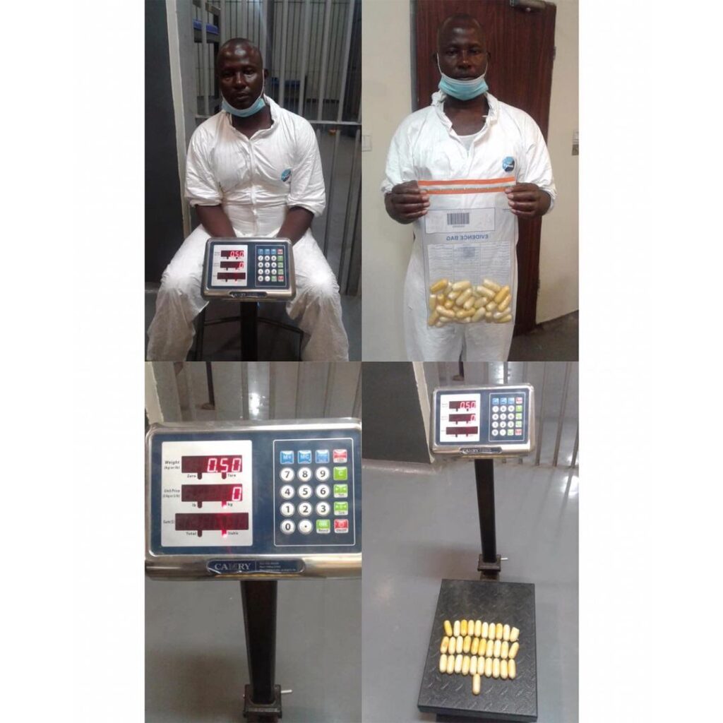 Man poops 97 wraps of cocaine in Lagos