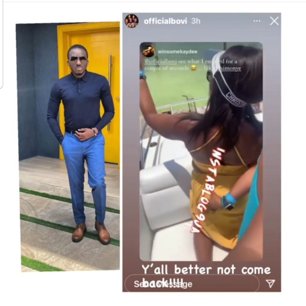 Comedian Bovi reacts after a lady grabbed his wife’s derrière during her vacation in Mexico