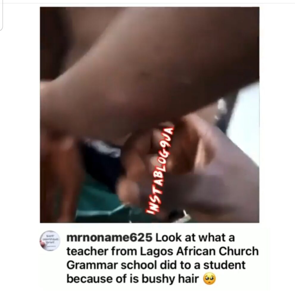 Teacher allegedly brutalizes student over bushy hair in Lagos