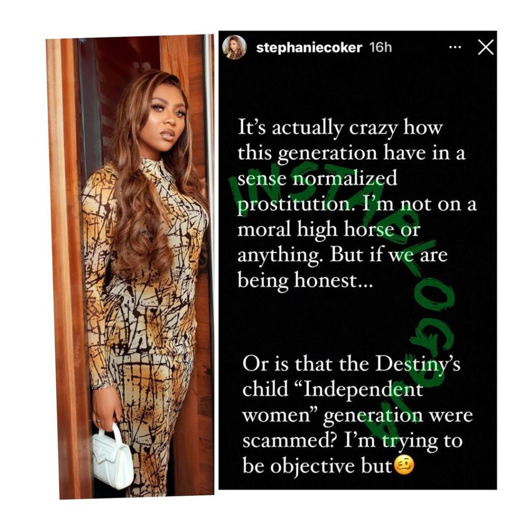 It’s crazy how this generation has normalized prostitution — Media Personalty Stephanie Coker