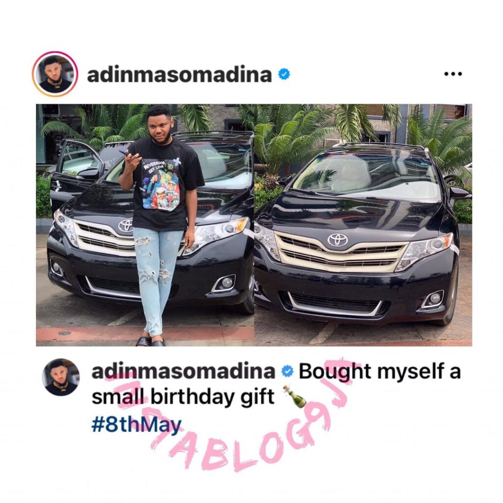 Actor Somadina Adinma gets himself an early birthday gift