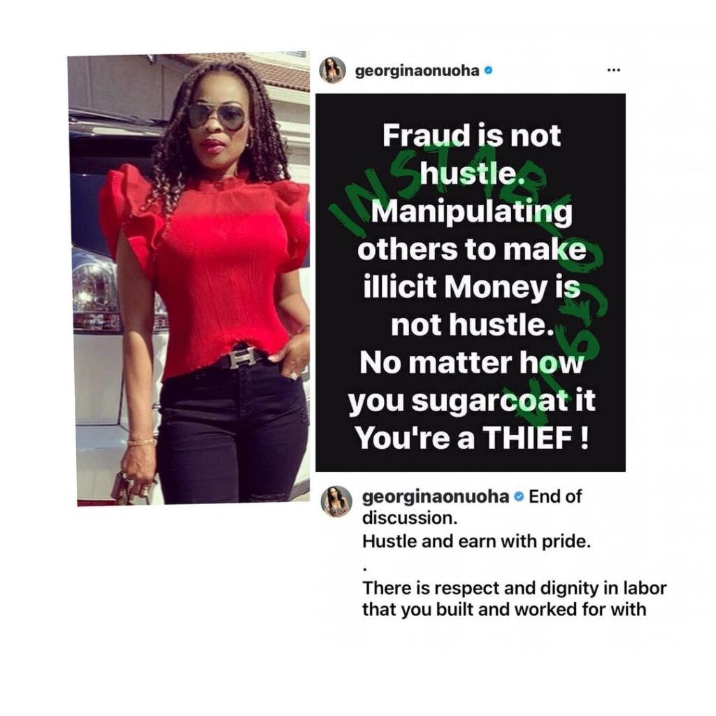 Until we begin to differentiate ill-gotten wealth from genuine wealth, we’ll continue being our own nightmare — Actress Georgina Onuoha [Swipe]