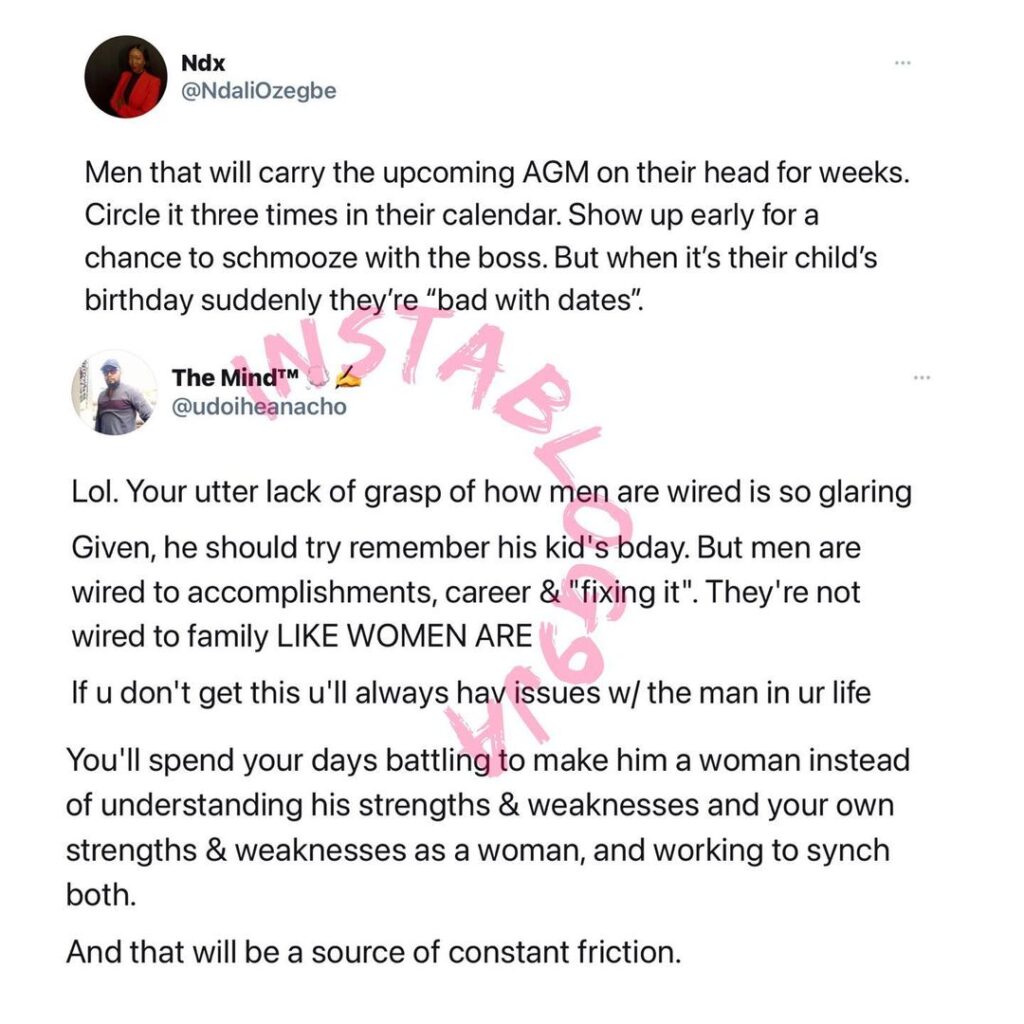Unlike women, if you don’t understand that men aren’t wired for family, then you’ll have issues in your marriage — Engineer Iheanacho