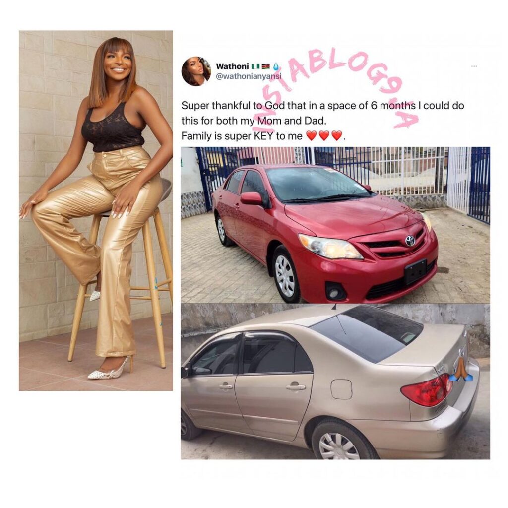 BBN’s Wathoni gifts her parents two wonders on wheels