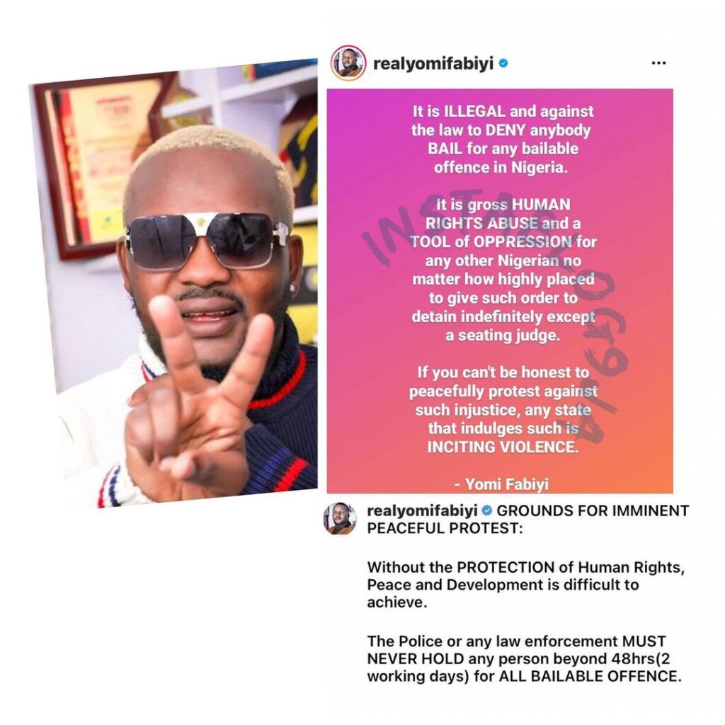 Keeping Baba Ijesha without bail is illegal, release him now — Actor Yomi Fabiyi orders the Lagos State police. [Swipe]