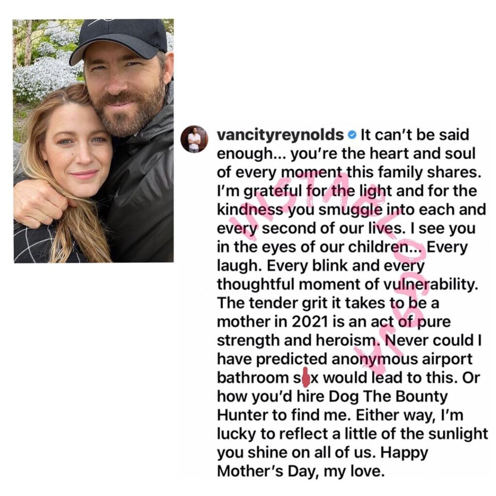 Canadian actor, Ryan Reynolds, reveals how he met his wife, Blake Lively, as he celebrates her on Mother’s Day