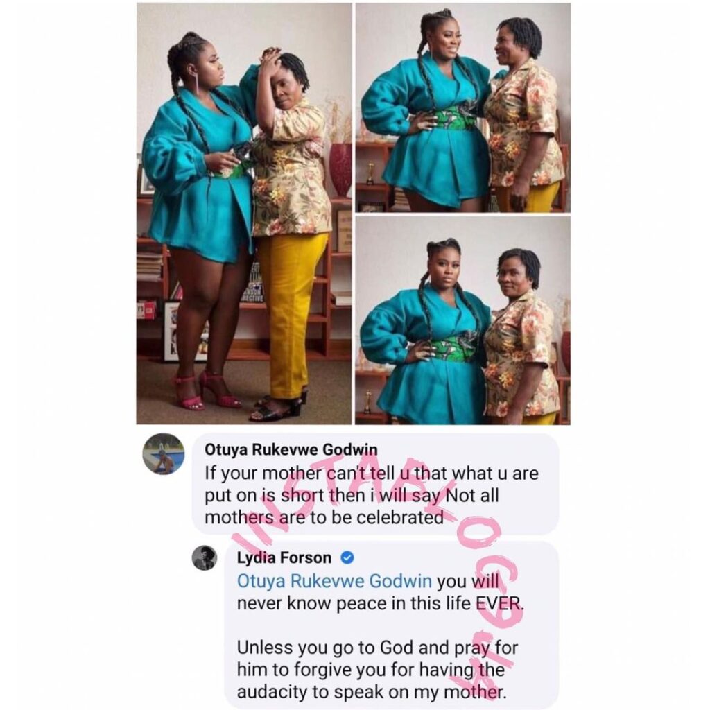 Mother’s Day: Actress Lydia Forson replies man who criticized her mom