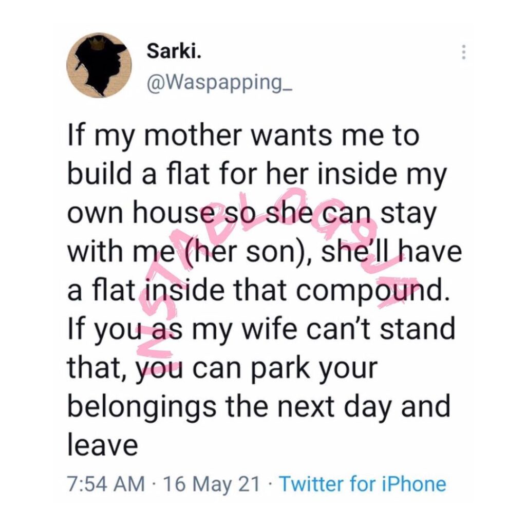 My wife has to pack out if she doesn’t want my mom to stay with us — Media Personality Waspapping