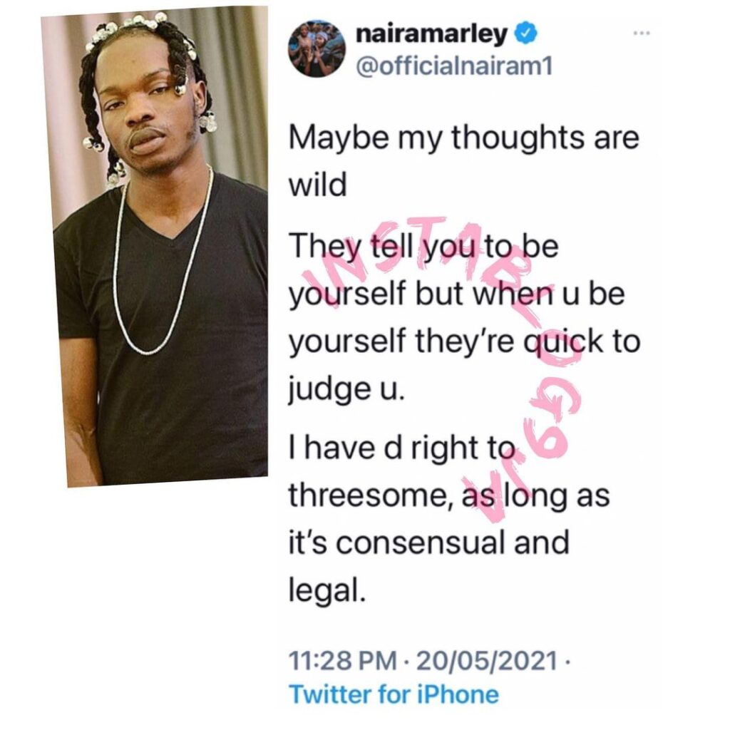 Singer Naira Marley reacts after being criticized over controversial statement [Swipe]