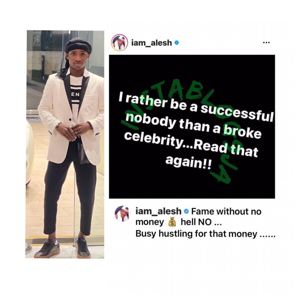 I’ll rather be a successful nobody than a broke celeb — Actor Alesh