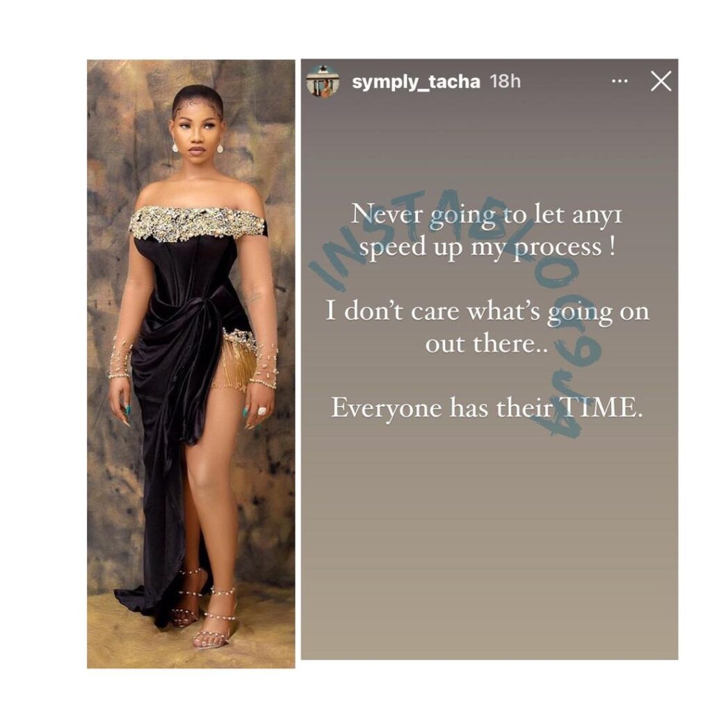 I’m never going to let anything speed up my process — BBN’s Tacha vows