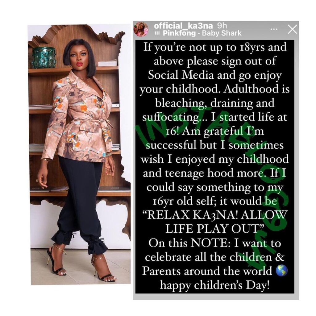 Children’s Day: Adulthood is suffocating, enjoy your childhood — BBN’s Ka3na advises kids
