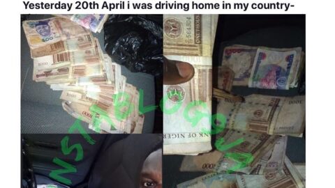 Lockdown: Man returns the sum of N100k he found by the roadside. [Swipe]