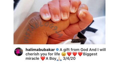 Actress #HalimaAbubakar welcomes a baby boy