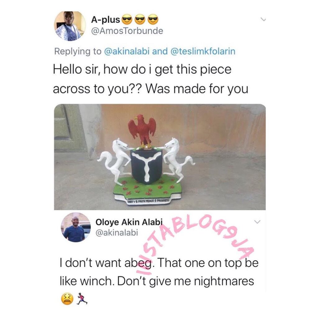 “Don’t give me nightmares,” House of Rep. member, #AkinAlabi, rejects a gift from one of his followers