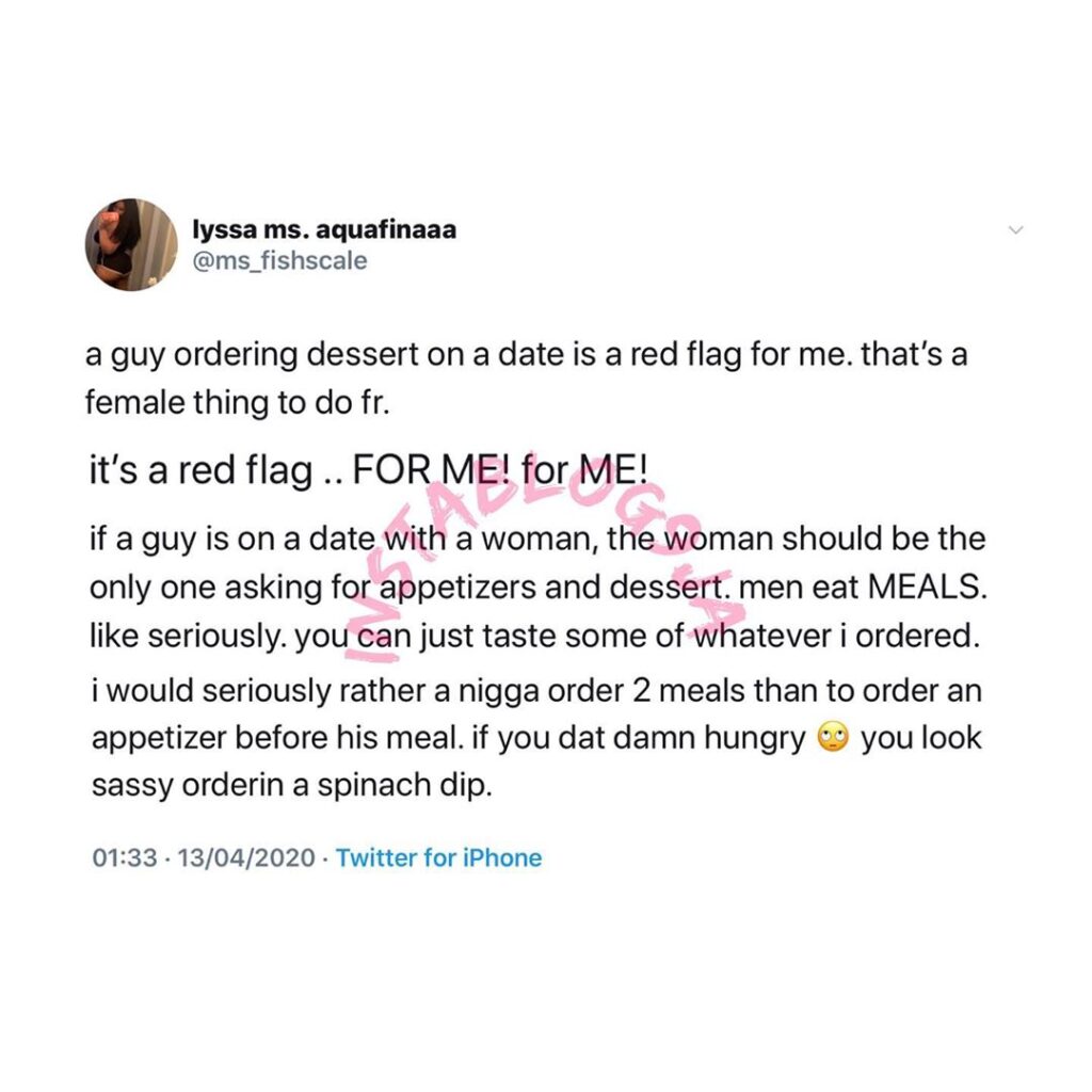 A guy ordering dessert on a date, is a red flag – American VLogger