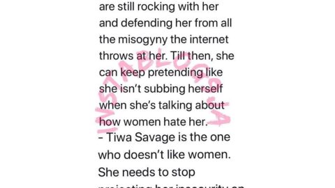 Tiwa Savage is the one who doesn’t like women – Lady [Swipe]