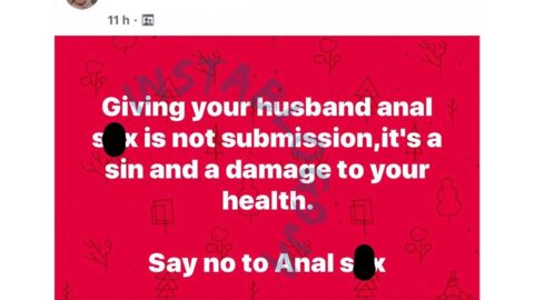 Giving your husband anal sex is a sin and not submission — Businesswoman