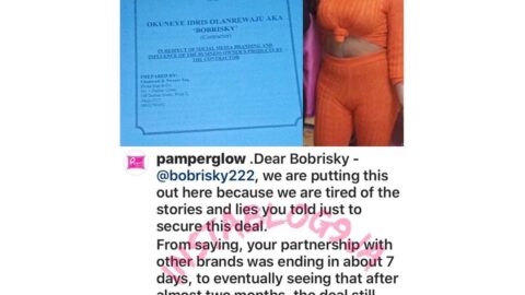 Pamper Glow calls out Bobrisky for breaching Two Million naira contract. [SWIPE]
