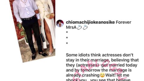 After 1 yr in marriage, actress Chioma Chijioke blasts those who think actresses don’t stay in marriage