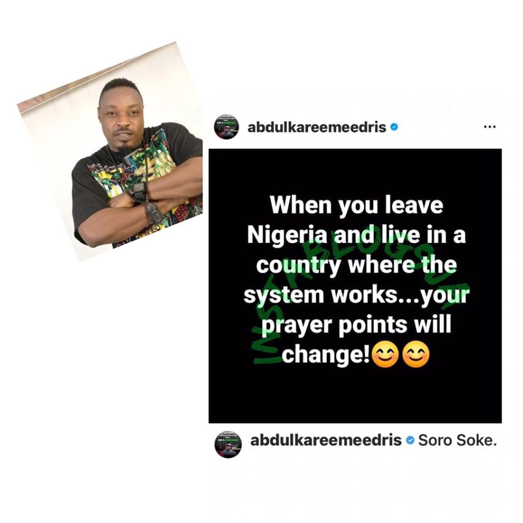 You will pray different prayers when you are abroad — Veteran Rapper, Eedris Abdulkareem