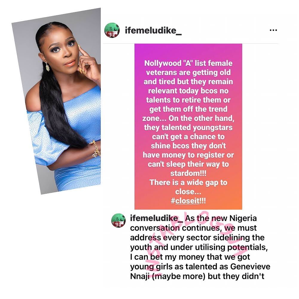 Many up-and-coming actresses are yet to gain relevance because they don’t allow hoodlums eat the cookie — Actress Ifemelu Dike [Swipe]