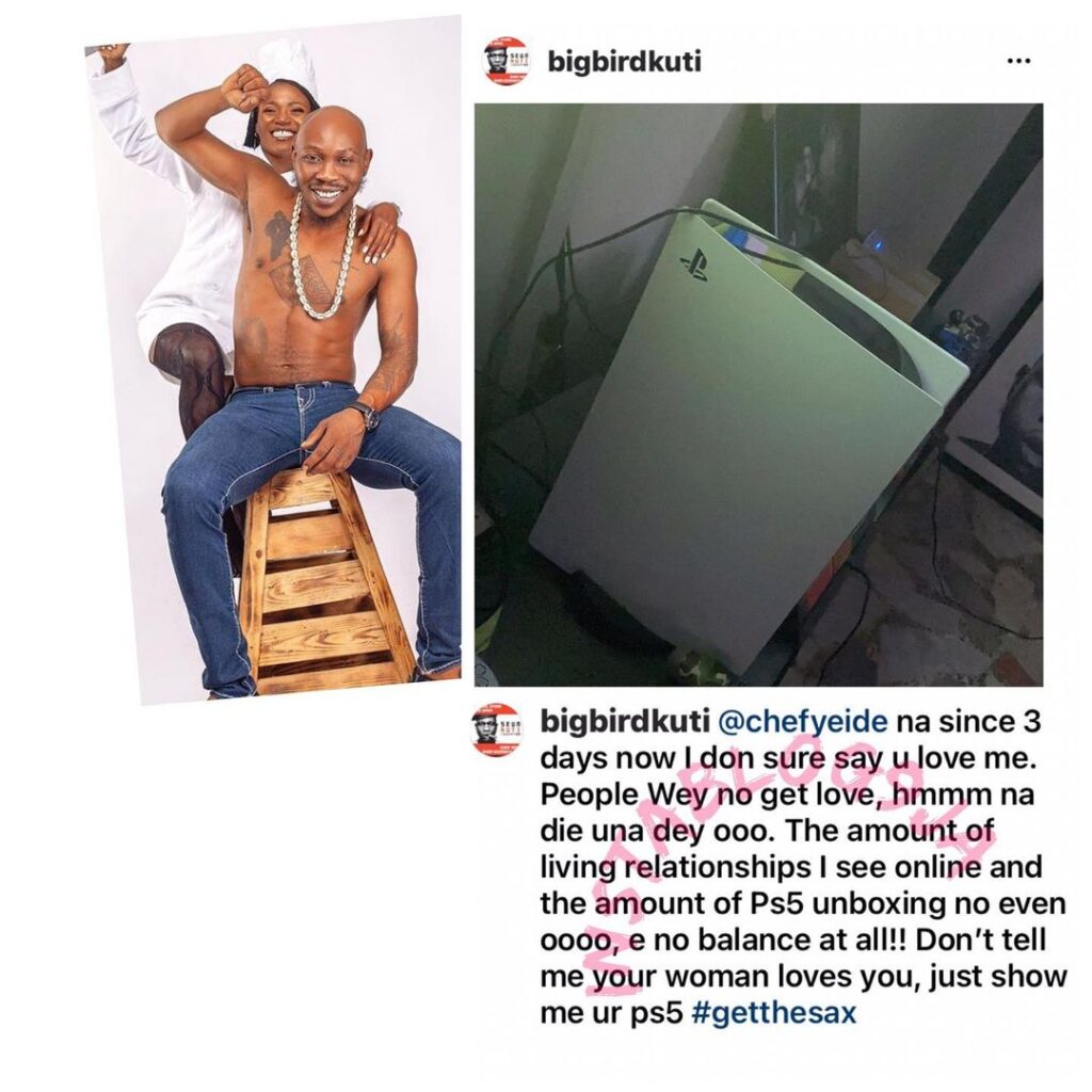 Don’t tell me your wife loves you if she can’t buy you ordinary PS5 — Musician Seun Kuti