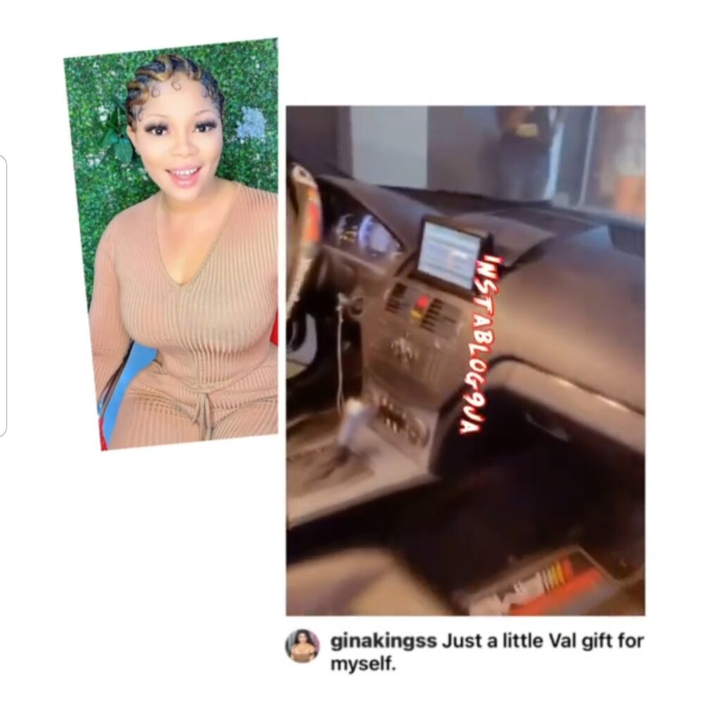 One of Nigeria’s actresses, Chinwe Eze, gifts herself a Benz for Valentine
