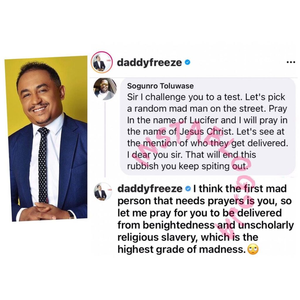 DaddyFreeze reacts, as man challenges him to heal a mad man in lucifer’s name [Swipe]