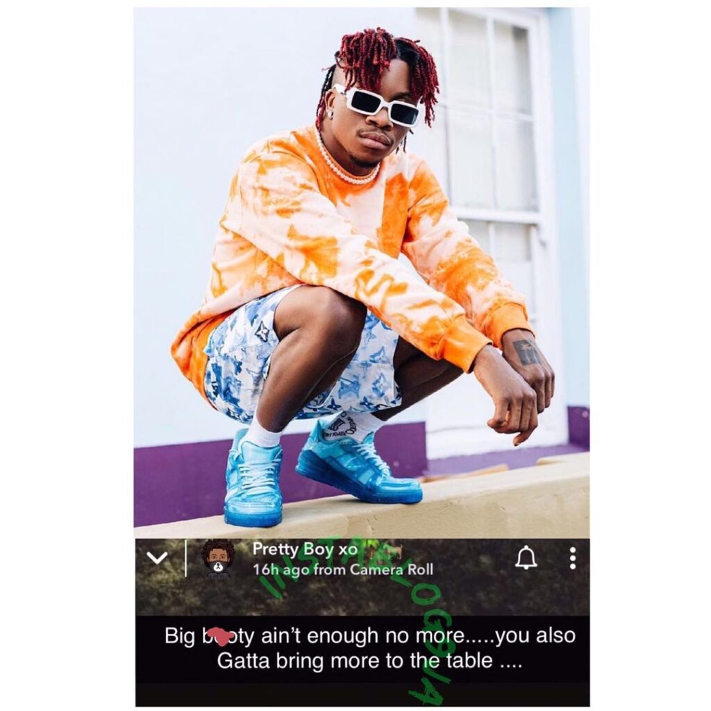 Derrière isn’t enough for men — Singer Oxlade tells onion-b**ty ladies