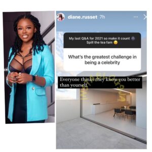 Reality TV Star, Diane Russet, reveals the greatest challenge of being a celebrity