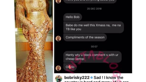 Crossdresser Bobrisky shares the message he got from a man who used to beg for money