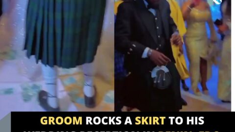 Groom rocks a skirt to his wedding reception in Benin, Edo State