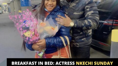 Breakfast In Bed: Actress Nkechi Sunday and her husband, Falegan, melt heart in London, UK