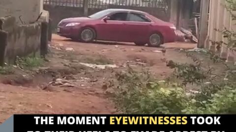 The moment eyewitnesses took to their heels to evade arrest by alleged EFCC operatives