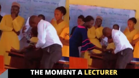The moment a lecturer pampered his student’s baby during lecture