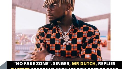 “No fake zone”. Singer, Mr Dutch, Replies Twitter Spartans with Ice Box Receipt days after calling him out Over Jewelry status