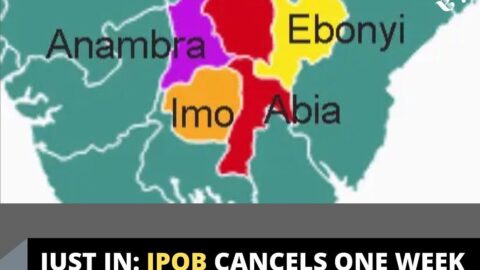 Just In: IPOB cancels one week sit-at-home order