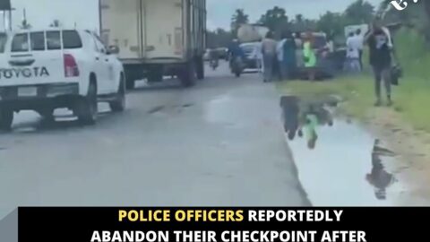 Police officers reportedly abandon their checkpoint after r*bbers att*cked motorists in Delta State