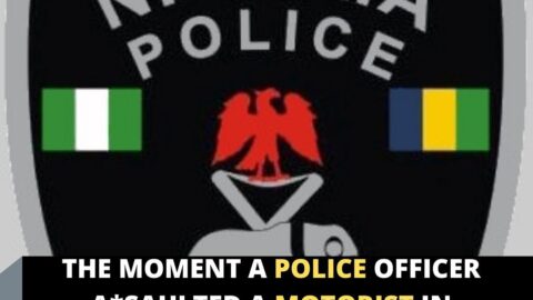 The moment a police officer a*saulted a motorist in Owerri, Imo State