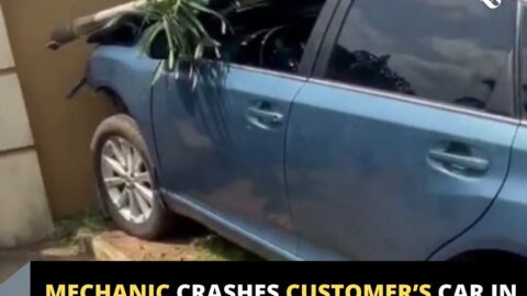 Mechanic crashes customer’s car in Benin City, Edo State
