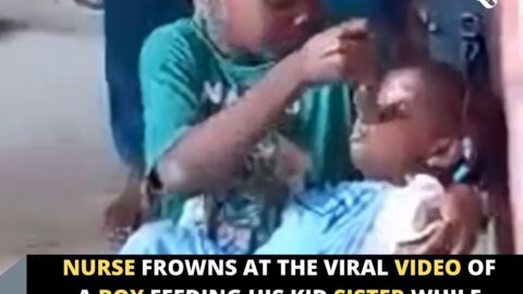 Nurse frowns at the viral video of a boy feeding his kid sister while their mom was away