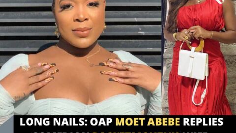 Long Nails: OAP Moet Abebe replies comedian Basketmouth’s wife, Elsie