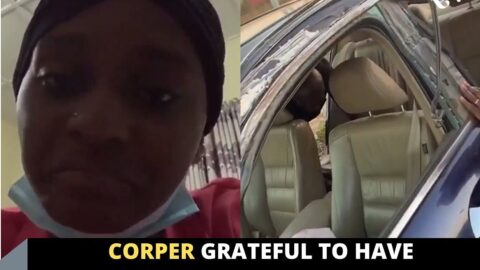 Corper grateful to have survived a freak acc*dent in Abuja