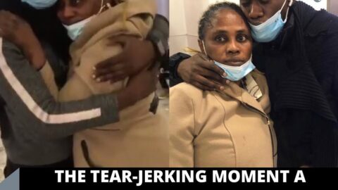 The tear-jerking moment a man reunited with his UK-based mom after 13 years